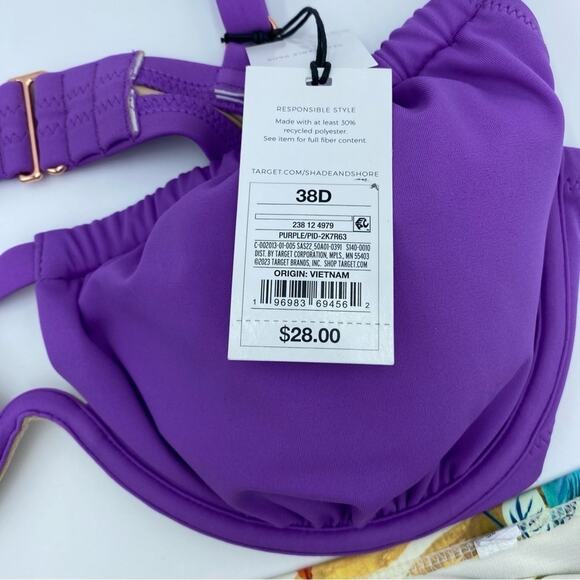 Sun & Shade Floral Bikini With Kona Sol Purple Top - Large - Picture 3 of 5